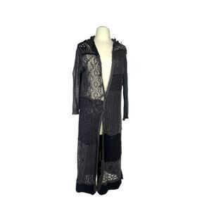 Free People Magic Dragon Maxi Cardigan Black S